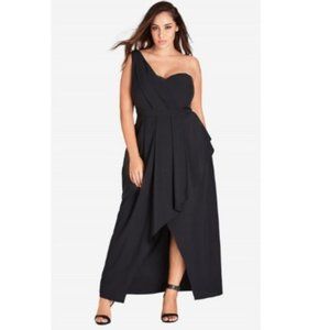 City Chic Allure Maxi Dress in Black